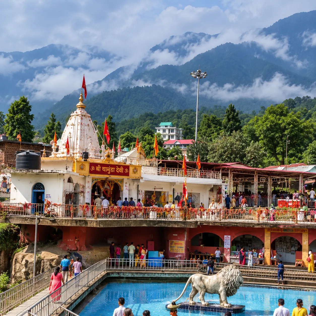 Chamunda Devi Temple in Kangra, Himachal Pradesh